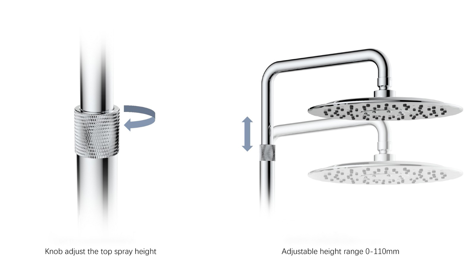 Dual360°AdjustableRainShowerHandWithHandheldShowerCombo158