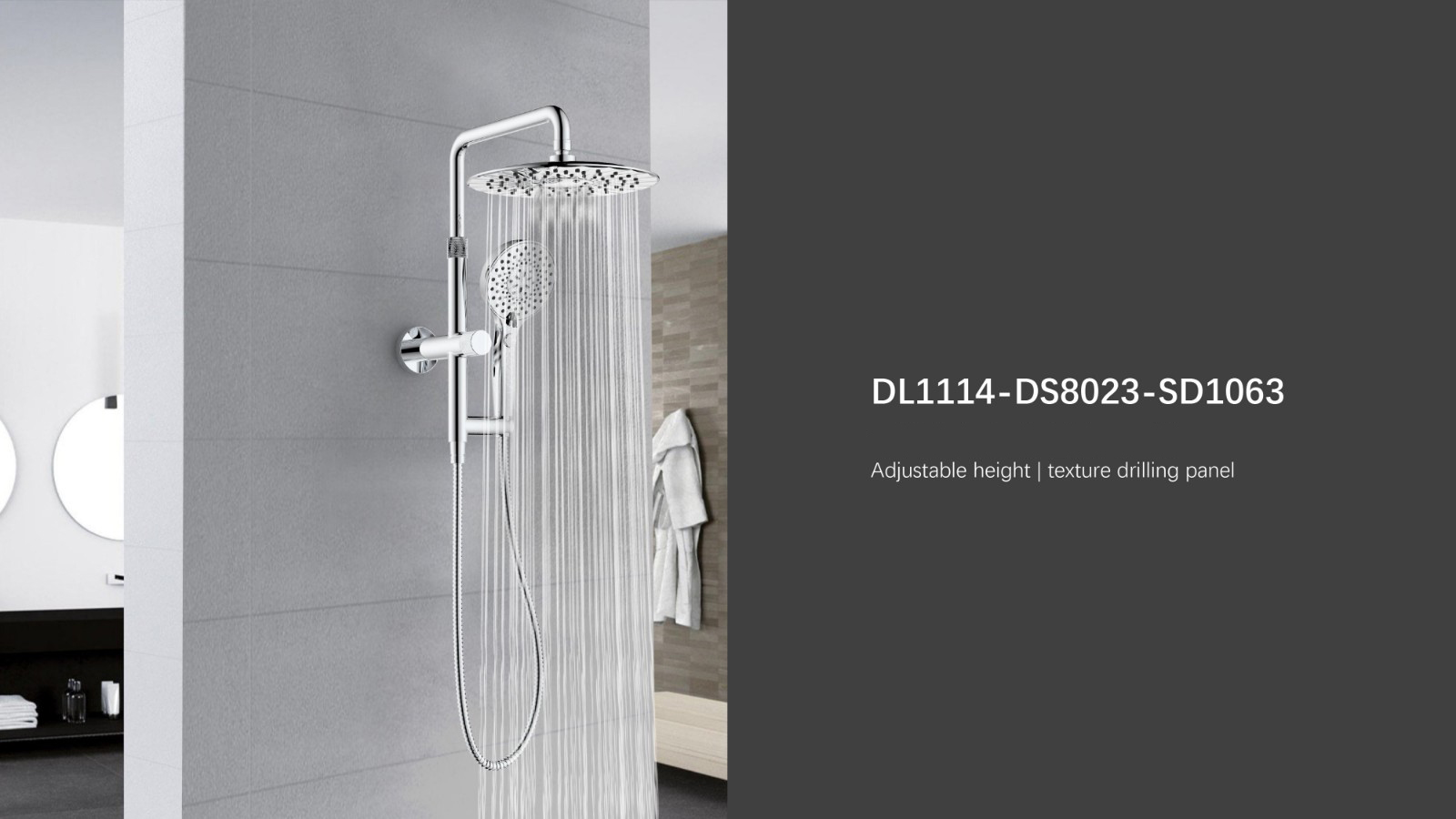 Dual360°AdjustableRainShowerHandWithHandheldShowerCombo157